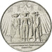 FRANCE, Franc, 1989, KM #E142, MS(63), Nickel, Gadoury #477, 6.00