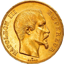 Moneta, Francia, Napoleon III, 50 Francs, 1859, Strasbourg, BB+, Oro, KM:785.2