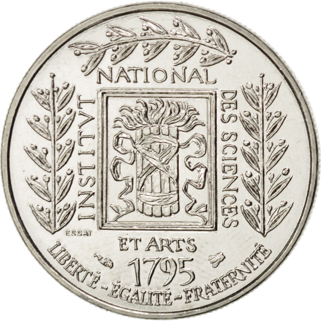 FRANCE, Institut, Franc, 1995, KM #1133, MS(63), Nickel, 24, Gadoury #480, 6.00