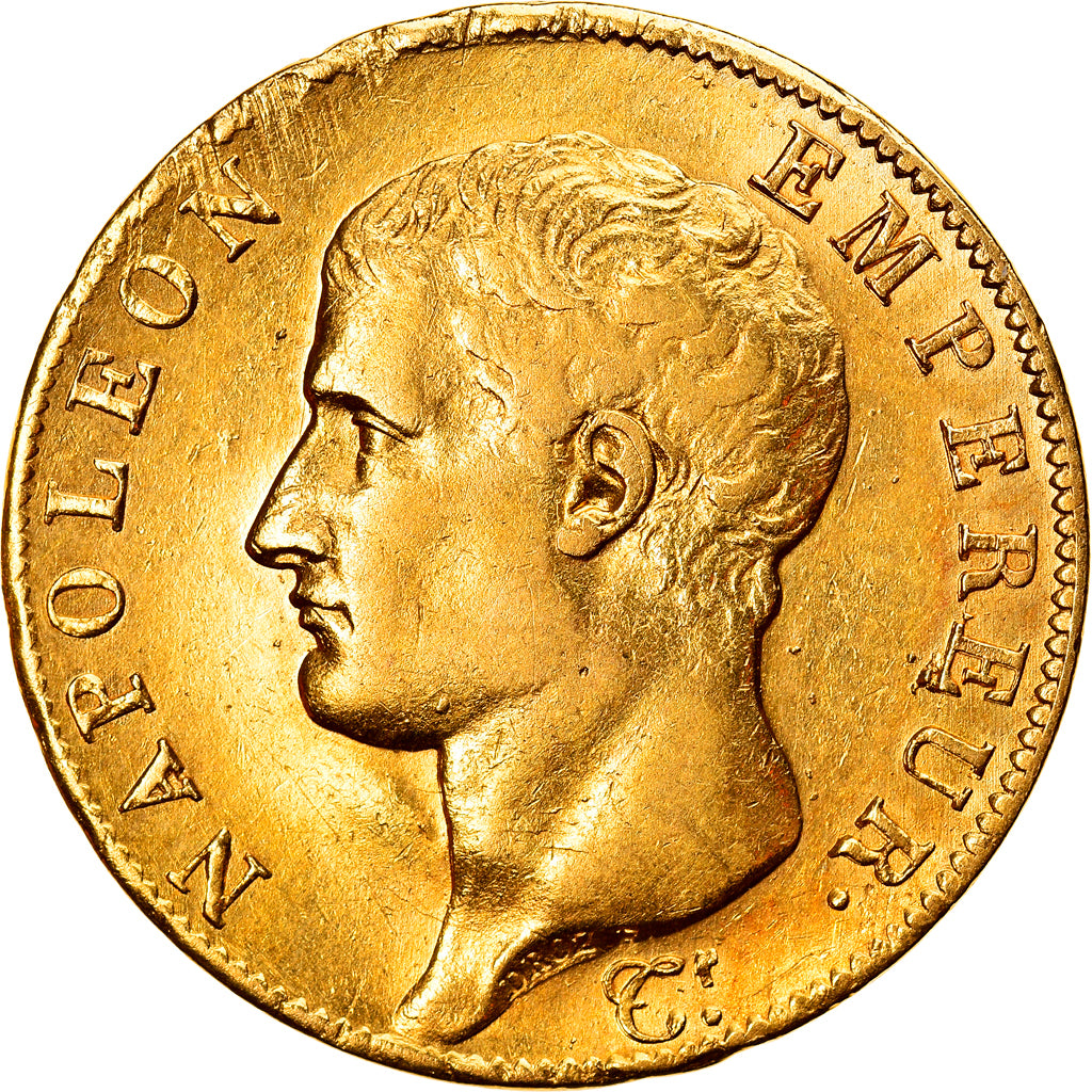 Moeda, França, Napoléon I, 40 Francs, 1806, Paris, EF(40-45), Dourado