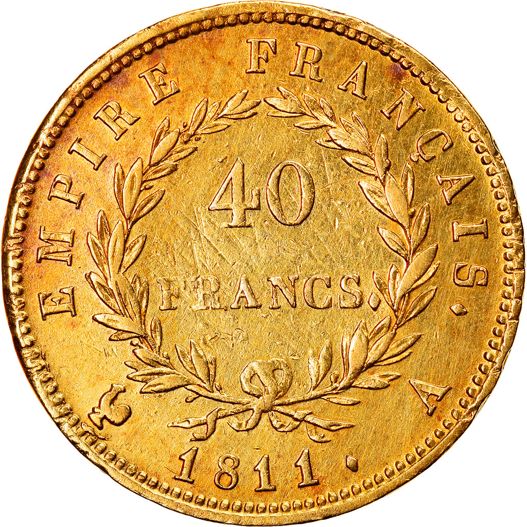 Monnaie, France, Napoléon I, 40 Francs, 1811, Paris, TTB+, Or, Gadoury:1084