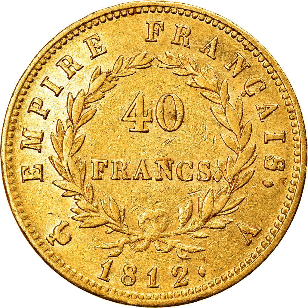 Münze, Frankreich, Napoléon I, 40 Francs, 1812, Paris, SS, Gold, KM:696.1