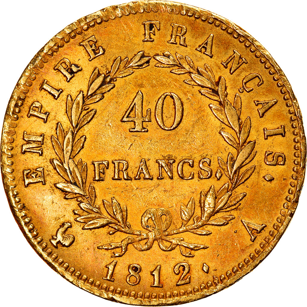 Monnaie, France, Napoléon I, 40 Francs, 1812, Paris, TTB, Or, Gadoury:1084