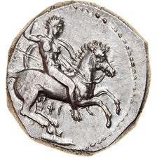 Coin, Calabria, Tarentum, Didrachm, 332-302 BC, MS(60-62), Silver, HN Italy:933