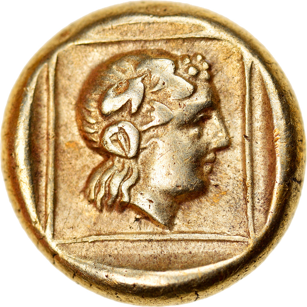 Münze, Lesbos, Mytilene, Hekte, 412-378 BC, VZ, Electrum, Bodenstedt:77