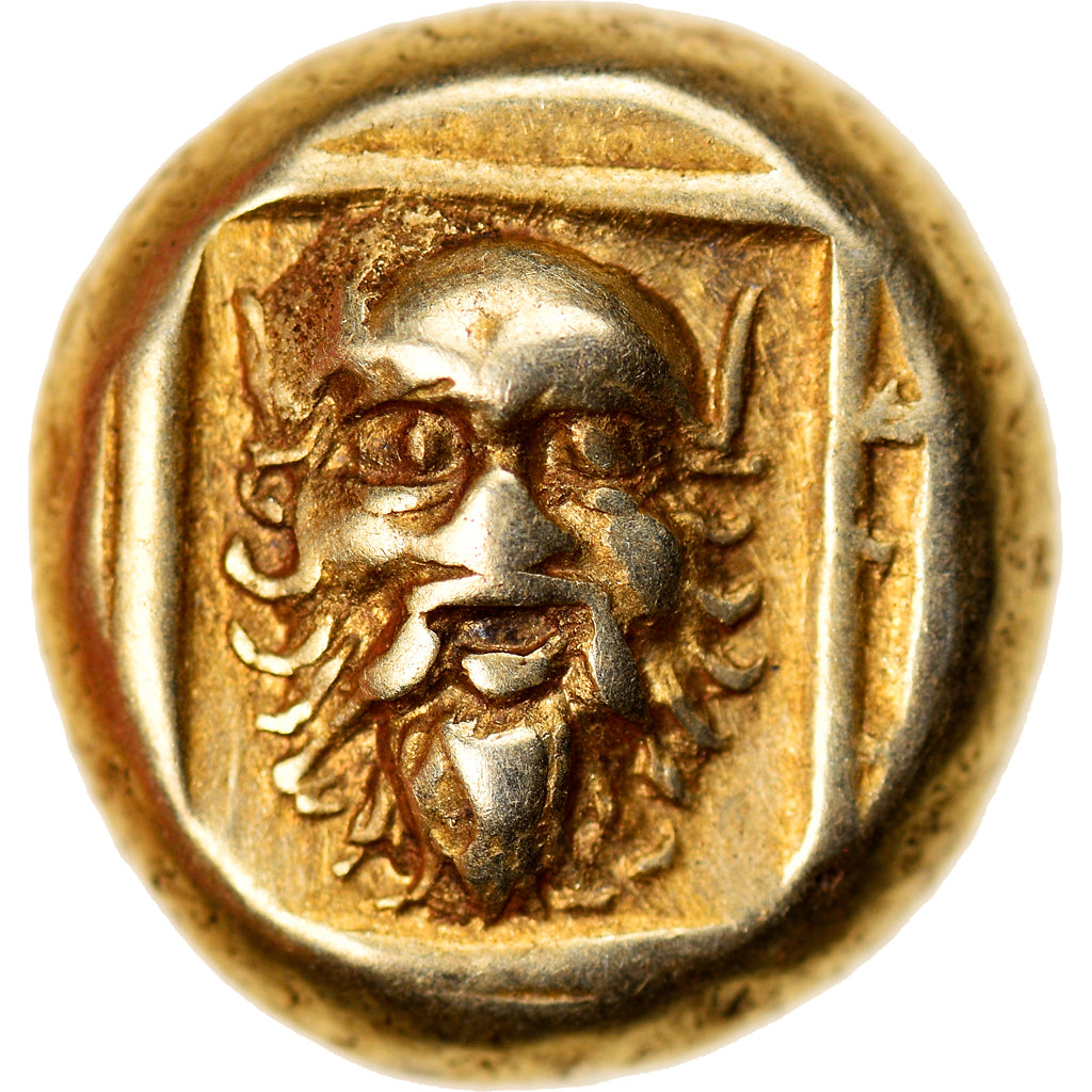 Moeda, Lesbos, Mytilene, Hekte, 377-326 BC, AU(50-53), Eletro
