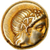 Moeda, Lesbos, Mytilene, Hekte, 377-326 BC, AU(50-53), Eletro