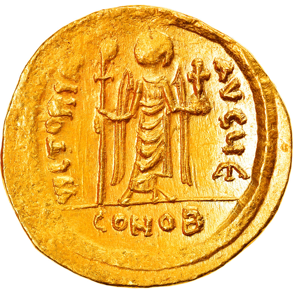 Coin, Phocas, Solidus, 607-610, Constantinople, MS(63), Gold, Sear:620