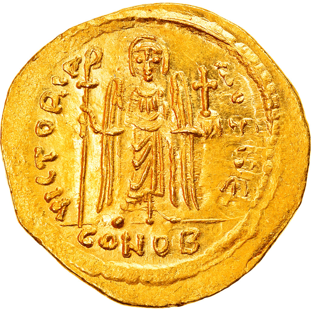Coin, Phocas, Solidus, 607-610, Constantinople, MS(64), Gold, Sear:620