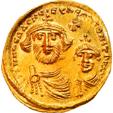 Monnaie, Heraclius, avec Heraclius Constantin, Solidus, 616-625, Constantinople