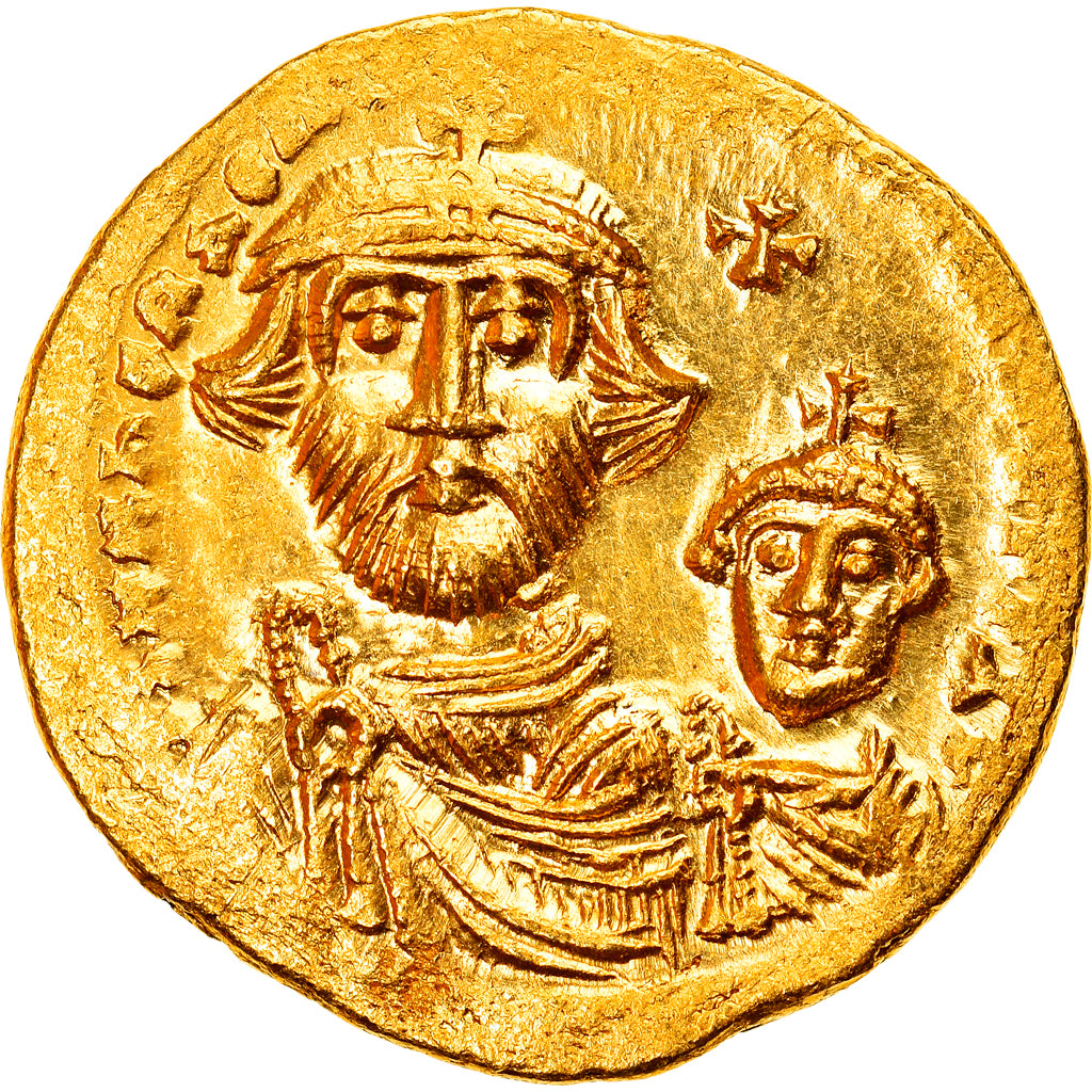 Coin, Heraclius, with Heraclius Constantine, Solidus, 616-625, Constantinople
