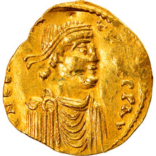 Moeda, Constans II, Tremissis, 641-668 AD, Constantinople, AU(50-53), Dourado