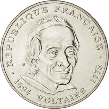 Moneta, Francja, Voltaire, 5 Francs, 1994, MS(63), Nikiel, KM:1063, Gadoury:775