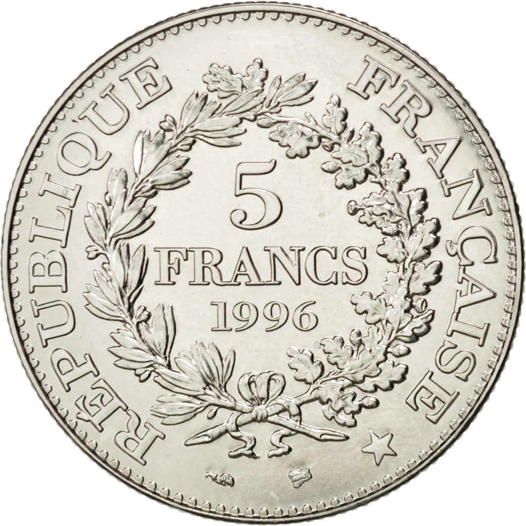 Francia, Hercule, 5 Francs, 1996, SPL, Nichel, KM:1155, Gadoury:777
