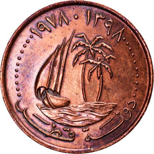 Coin, Qatar, Hamad bin Khalifa, 5 Dirhams, 1978, EF(40-45), Bronze, KM:3