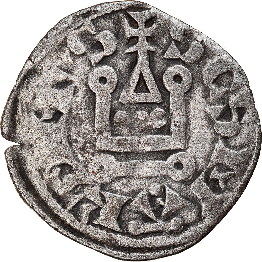 Monnaie, France, Philippe II, Denier Tournois, Saint-Martin de Tours, TB+