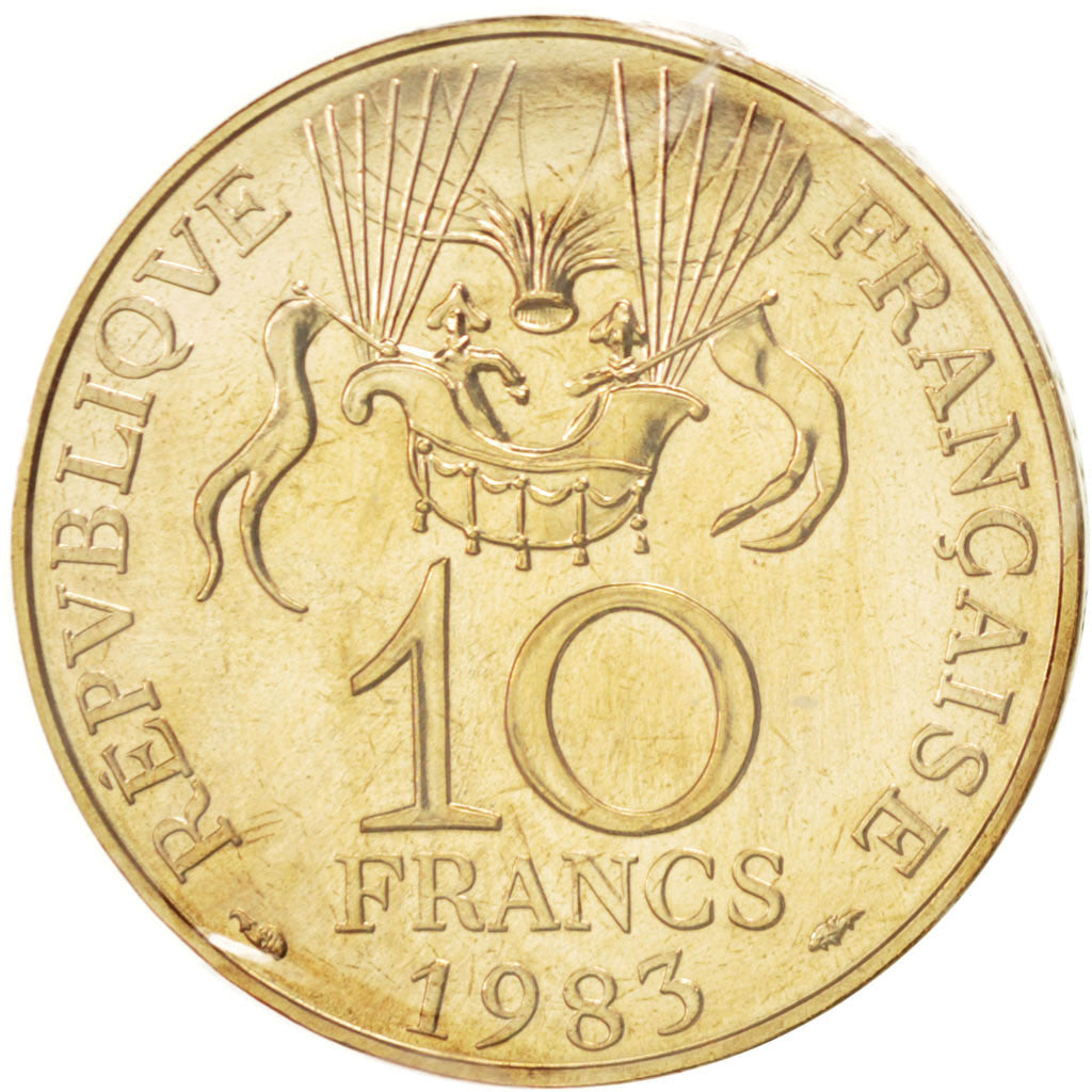 FRANCE, 10 Francs, 1983, KM #E124, MS(65-70), Nickel-Bronze, Gadoury #816, 10.00