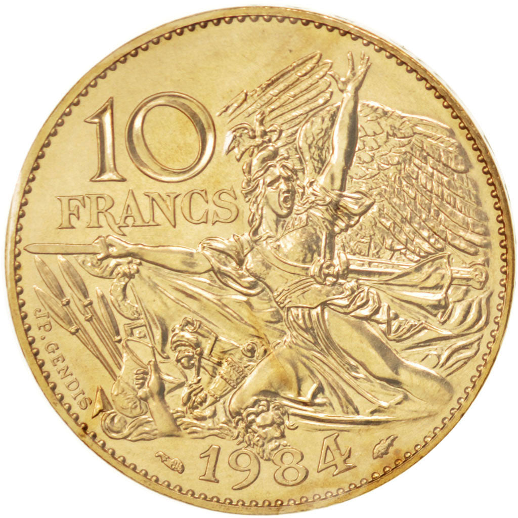 FRANCE, 10 Francs, 1984, KM #E128, MS(65-70), Nickel-Bronze, Gadoury #818, 10.00