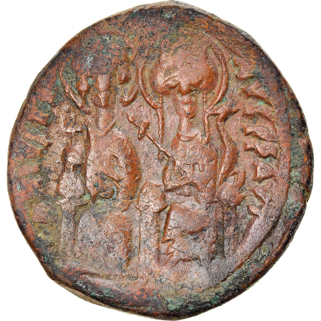 Coin, Justin II, Follis, 571-572, Constantinople, VF(30-35), Copper, Sear:360