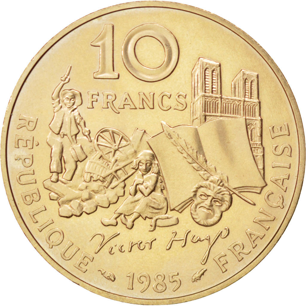 FRANCE, 10 Francs, 1985, KM #E130, MS(63), Nickel-Bronze, Gadoury #819, 10.00