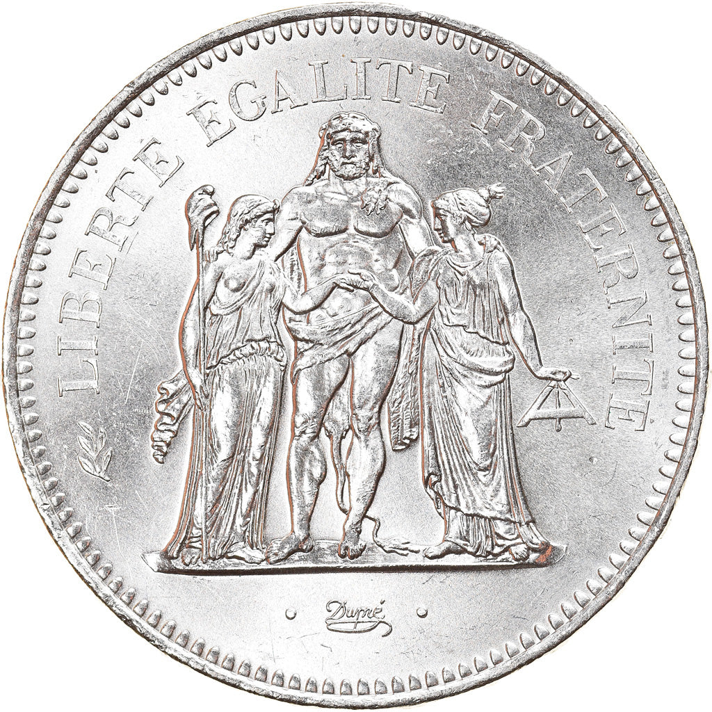 Coin, France, Hercule, 50 Francs, 1978, Paris, MS(63), Silver, KM:941.1