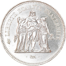 Moeda, França, Hercule, 50 Francs, 1979, Paris, MS(64), Prata, KM:941.1