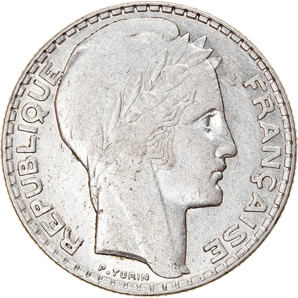 Coin, France, Turin, 10 Francs, 1937, Paris, VF(30-35), Silver, KM:878