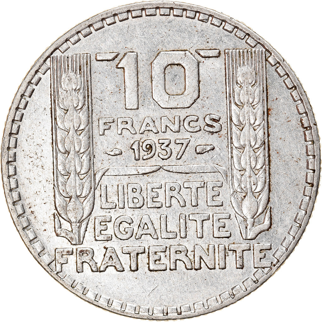 Coin, France, Turin, 10 Francs, 1937, Paris, VF(30-35), Silver, KM:878
