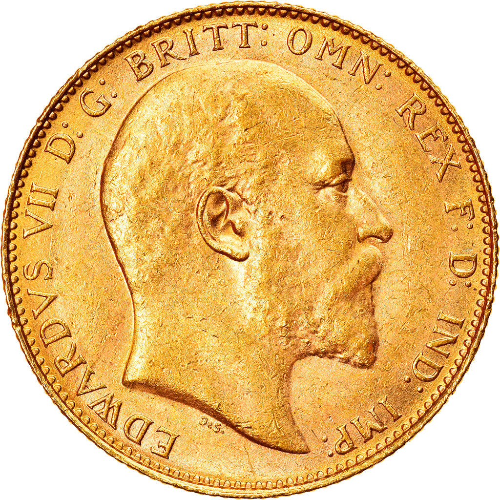 Moneda, Australia, Edward VII, Sovereign, 1910, Perth, EBC, Oro, KM:15