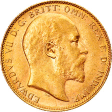 Moneda, Australia, Edward VII, Sovereign, 1910, Perth, EBC, Oro, KM:15