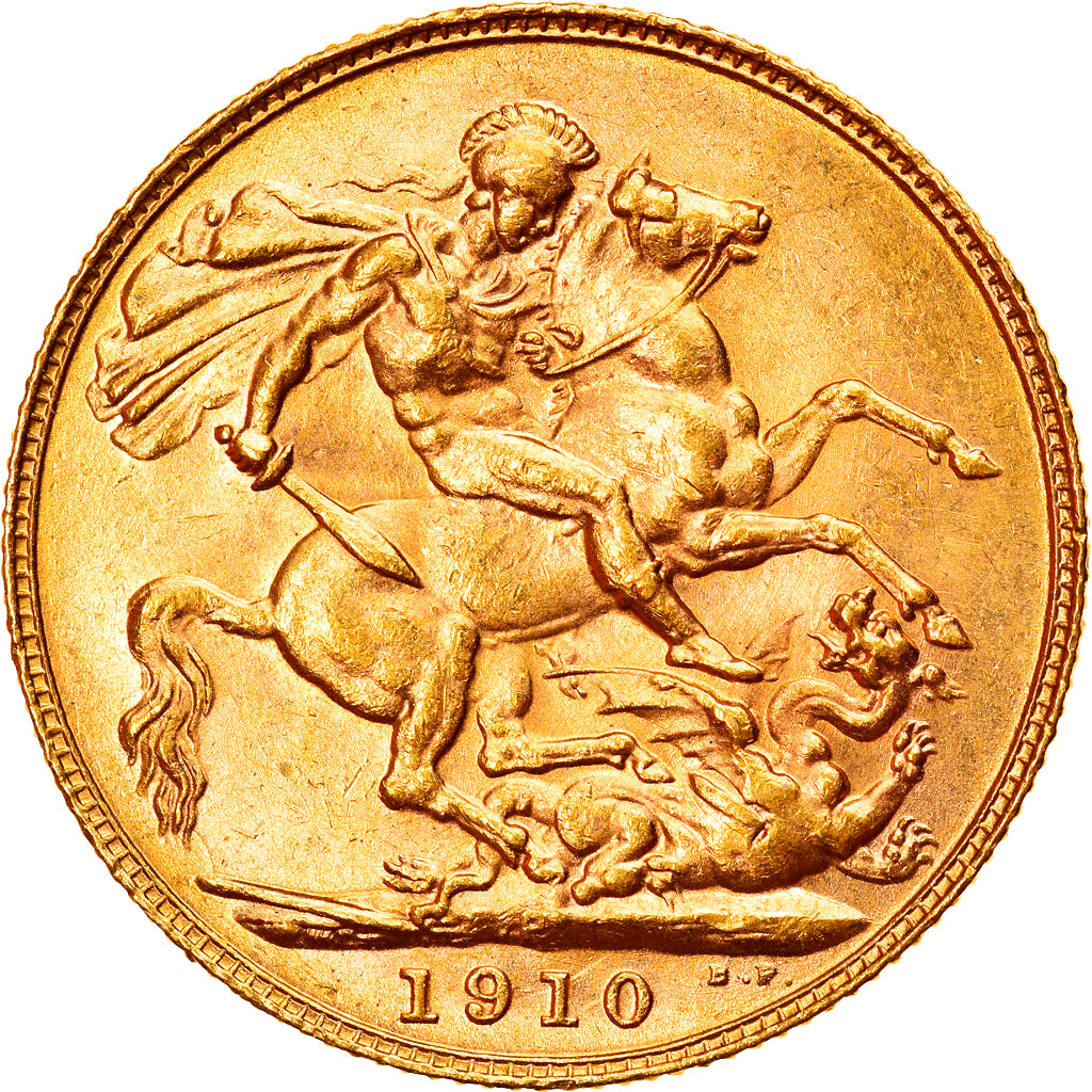 Moneda, Australia, Edward VII, Sovereign, 1910, Perth, EBC, Oro, KM:15