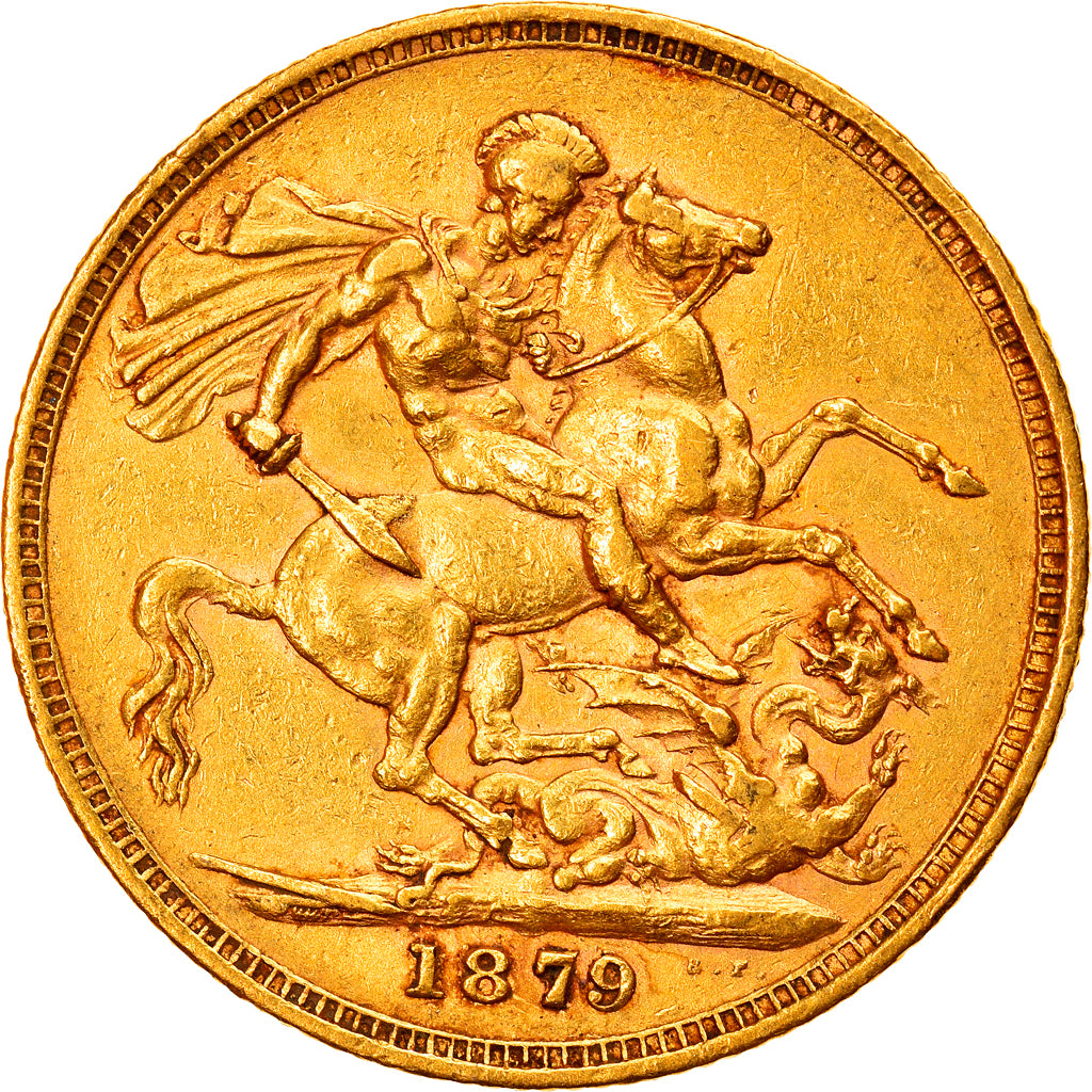 Coin, Australia, Victoria, Sovereign, 1879, Melbourne, EF(40-45), Gold, KM:7