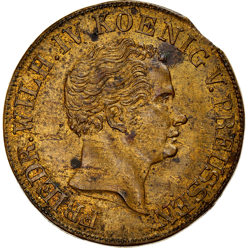 Niemcy, Token, Prussia, Friedrich Wilhelm IV, Spiel Marken, AU(55-58), Mosiądz