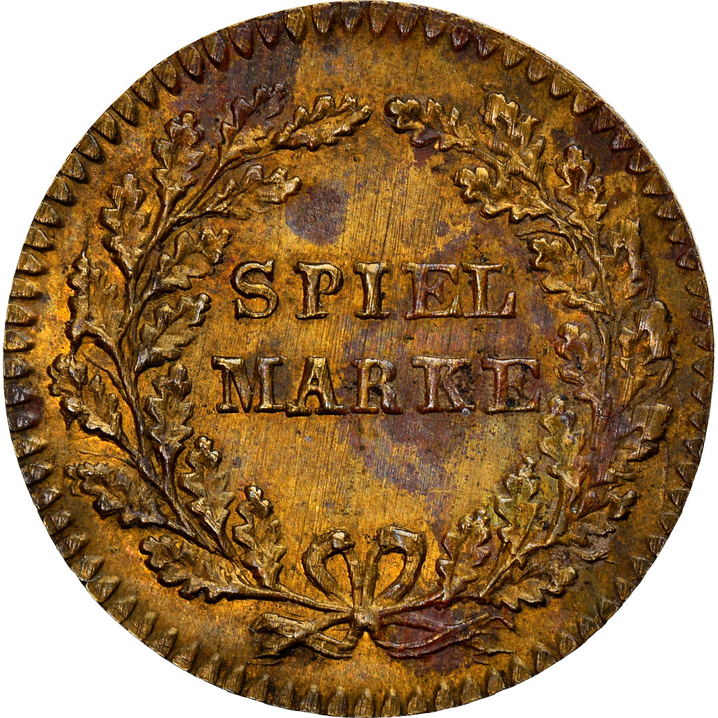 Deutschland, Token, Two headed eagle, Spiel Marke, VZ, Messing