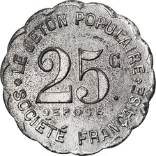 Coin, France, Le Jeton Populaire - Société Française, Lyon, 25 Centimes