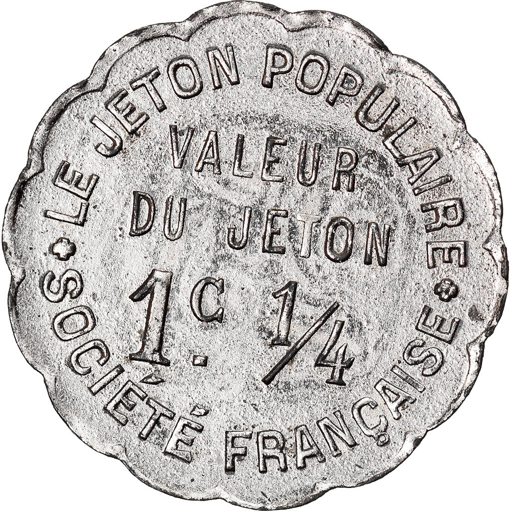 Coin, France, Le Jeton Populaire - Société Française, Lyon, 25 Centimes