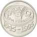 ROMANIA, 10 Lei, 1995, KM #117.2, MS(63), Nickel Plated Steel, 23.3, 4.55
