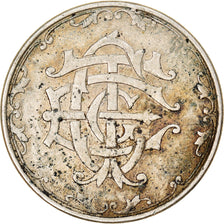 Moneda, Francia, C.G.T.E., 10 Centimes, BC+, Maillechort