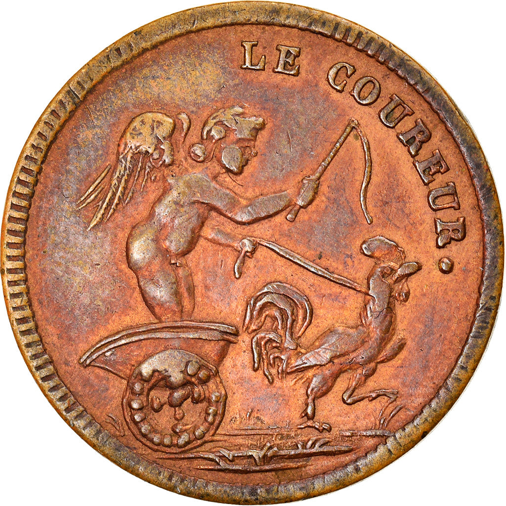 France, Token, Le Coureur, 10 Jetons, AU(50-53), Copper