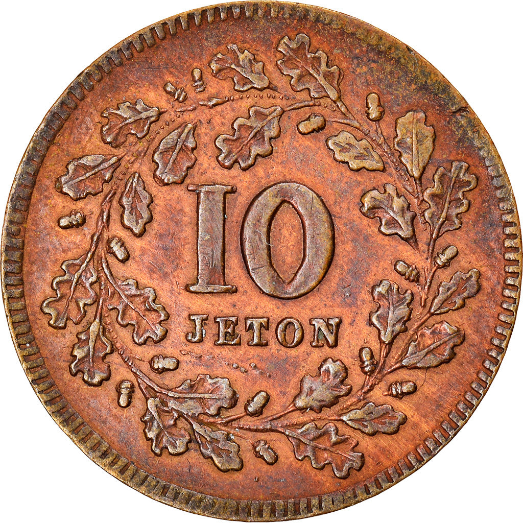 France, Token, Le Coureur, 10 Jetons, AU(50-53), Copper