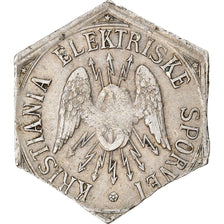 Norway, Token, Kristiana Elektriske Sporvei, EF(40-45), Maillechort