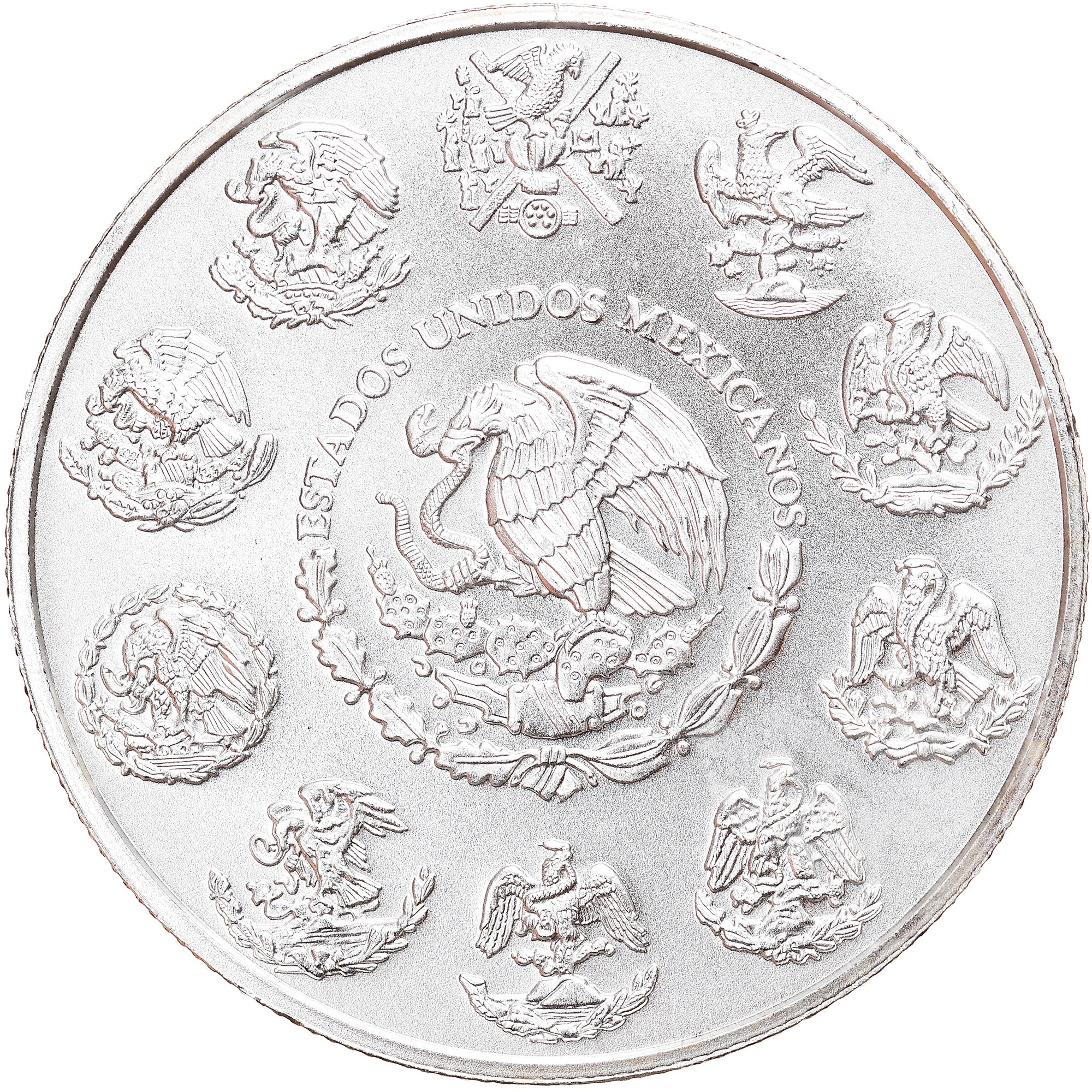 Coin, Mexico, Libertad, Onza, Troy Ounce of Silver, 2012, Bullion, MS(64)