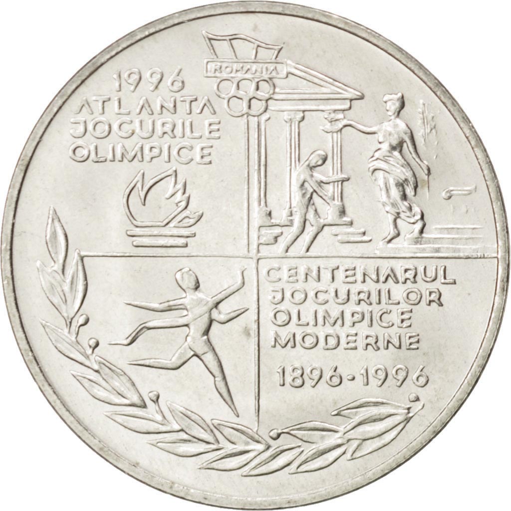 Coin, Romania, 10 Lei, 1996, MS(63), Nickel plated steel, KM:121