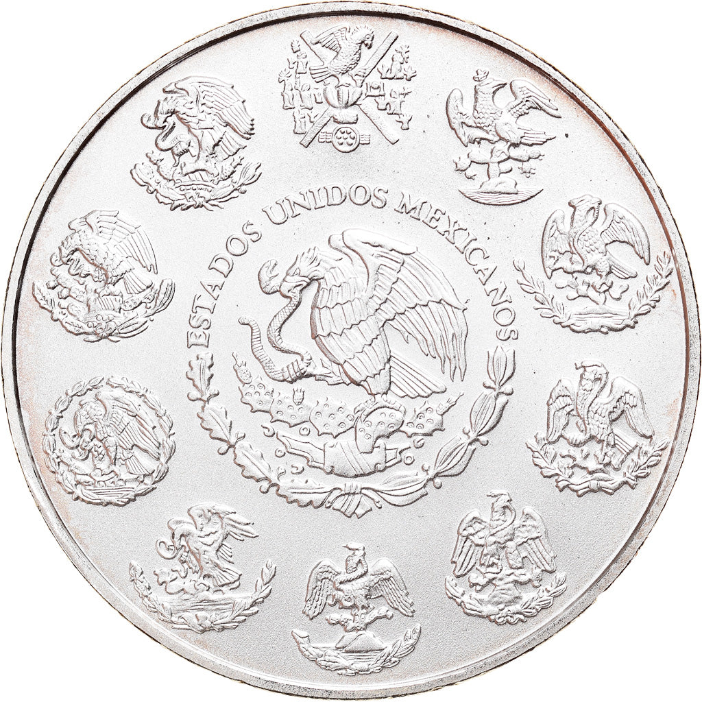 Coin, Mexico, Libertad, Onza, Troy Ounce of Silver, 2012, Bullion, MS(64)