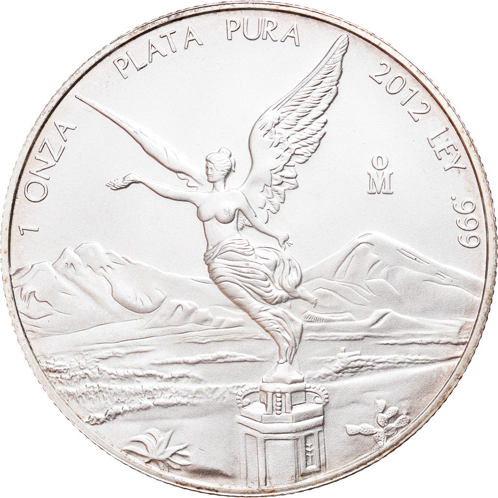 Moneta, Messico, Libertad, Onza, Troy Ounce of Silver, 2012, Bullion, SPL