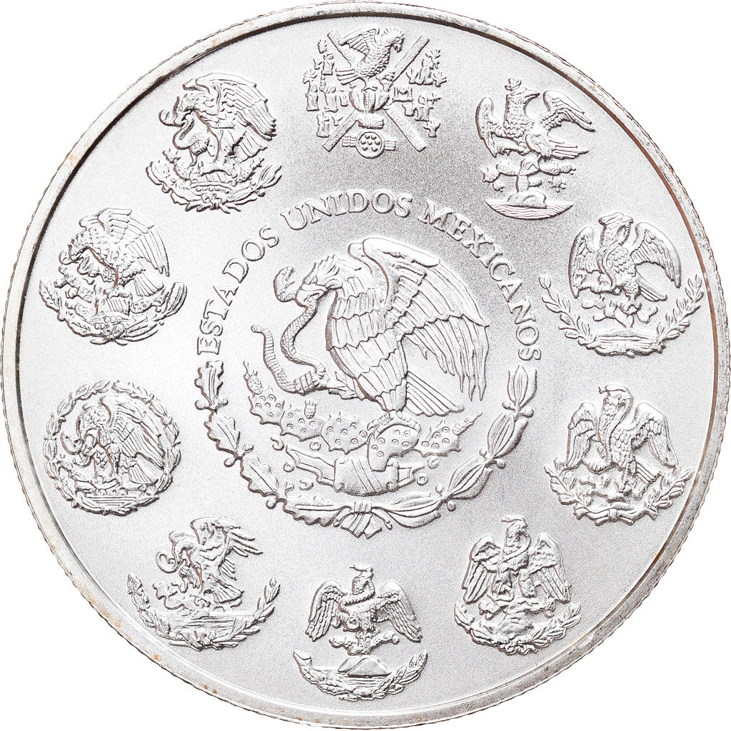 Moneta, Mexico, Libertad, Onza, Troy Ounce of Silver, 2012, Bullion, MS(64)