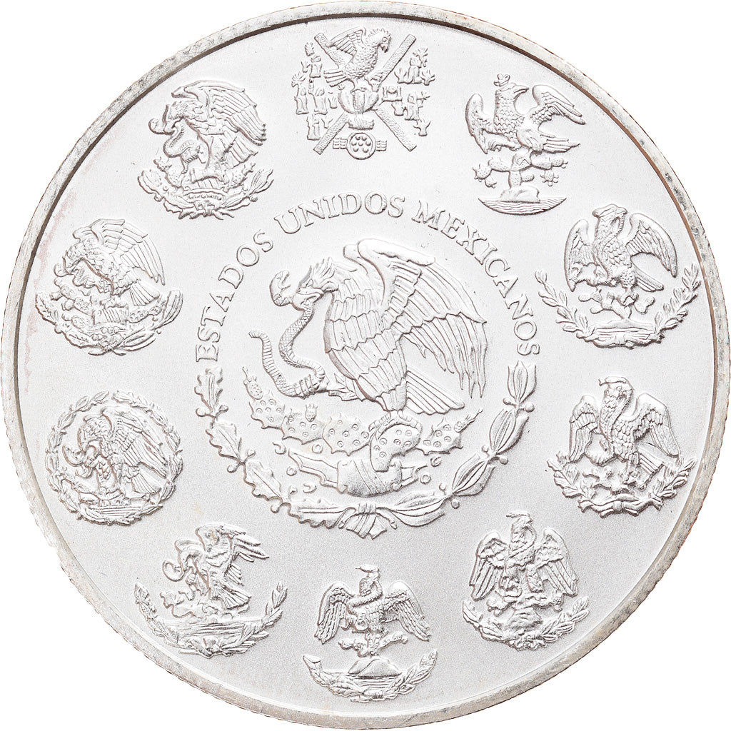 Coin, Mexico, Libertad, Onza, Troy Ounce of Silver, 2012, Bullion, MS(63)