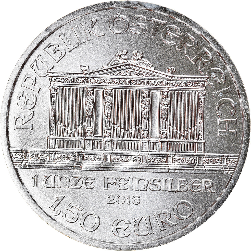 Austria, Philharmonic Orchestra, 1-1/2 Euro, 2016, 1 Oz, MS(65-70), Silver