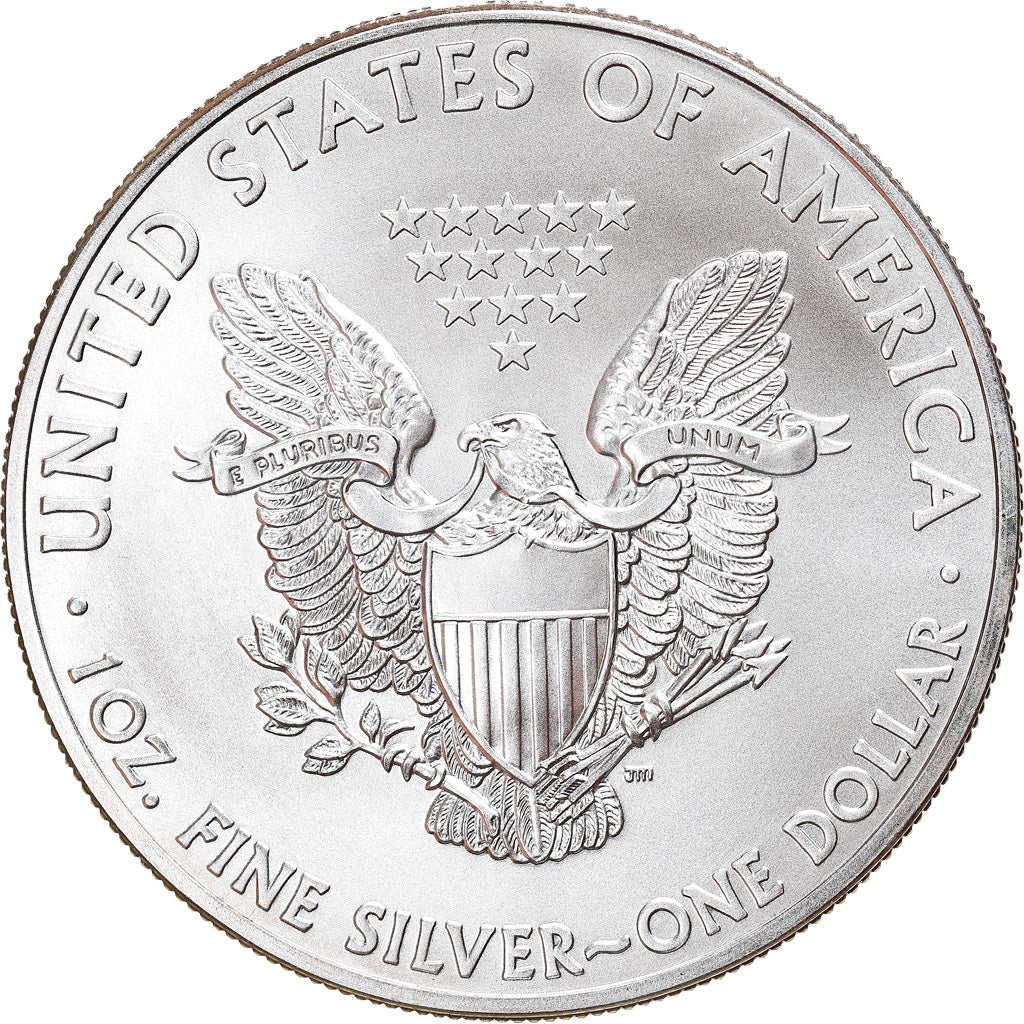 Moeda, Estados Unidos da América, Silver Eagle, Dollar, 2012, 1 Oz, MS(65-70)