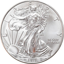 Monnaie, États-Unis, Silver Eagle, Dollar, 2012, 1 Oz, FDC, Argent